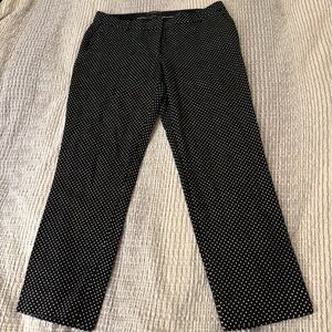 J Crew cafe capri polka dot pants